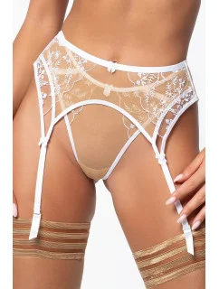 Dámský podvazkový pás model 21175887 Tělová s bílou - Axami