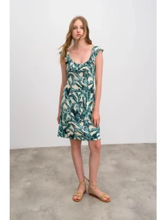 Dámske šaty 16454 Light beige / green - Vamp