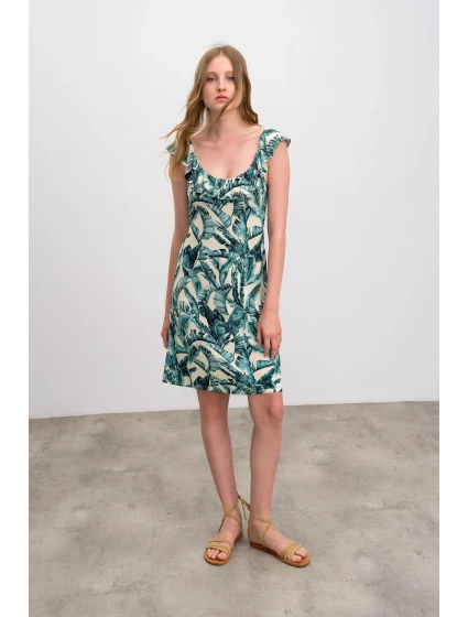 Dámske šaty 16454 Light beige / green - Vamp