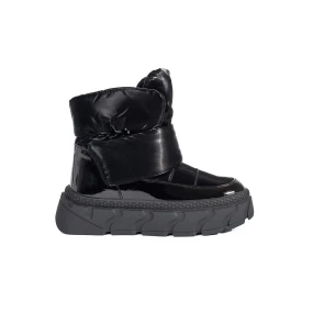 Trendy dámské černé  sněhule platforma