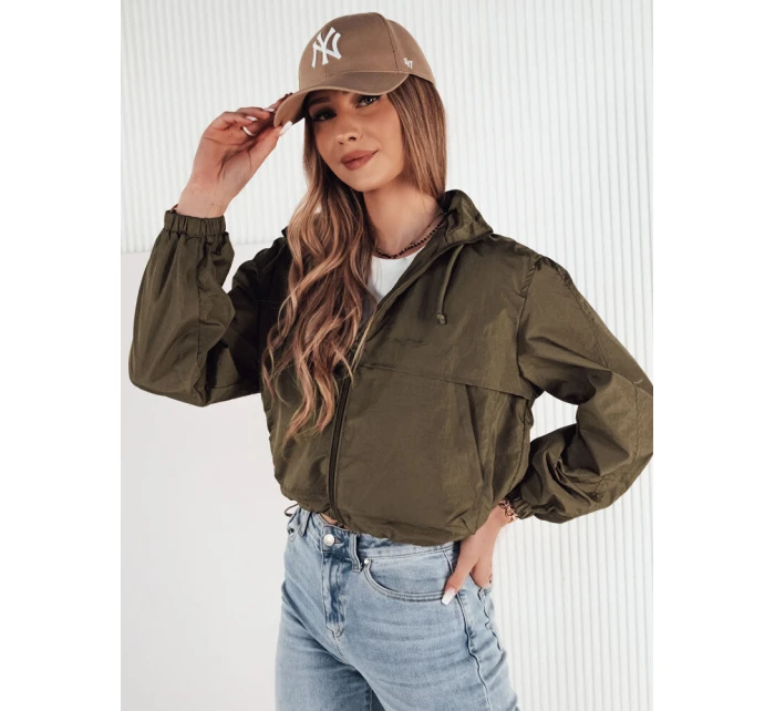 Dámská přechodná bunda s kapucí zelená Dstreet model 21974318 - FashionStreet