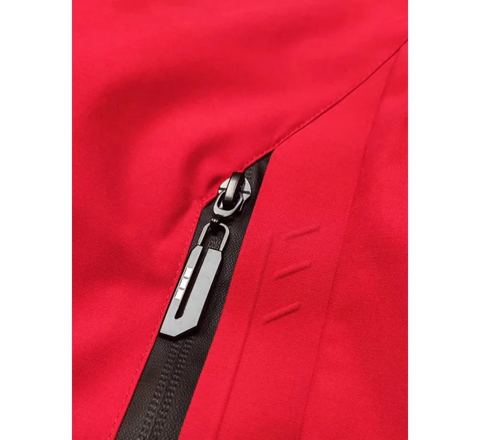 Červená pánska športová bunda s kapucňou (5M3111-270)