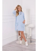 Šaty s kapucňou modré Šaty s kapucňou modré