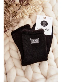 Damskie Grube Skarpety Czarne