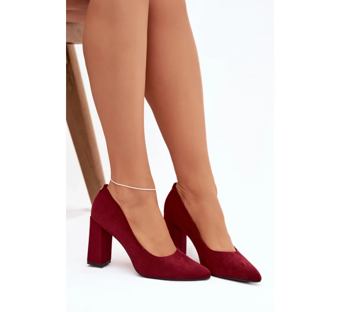 Semišové lodičky na podpatku model 21821698 - SERGIO LEONE