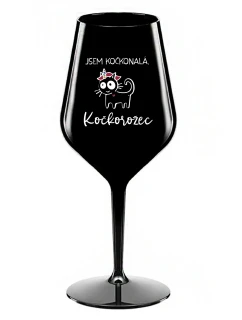 I AM A CAT. CAT - čierny nerozbitný pohár na víno 470 ml