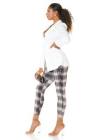 Sexy high-waist trousers with checked pattern
