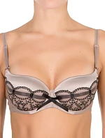 Push-up podprsenka 90413 hnedo-čierna - Selmark