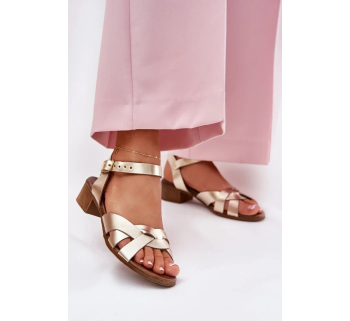 Sandále na podpätku model 212124 Vykročte štýlovo