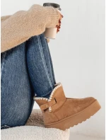 Dámske čižmy FLUFFIEZ camel FashionStreet ZY0561