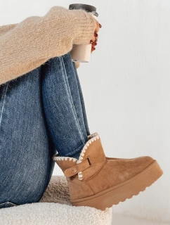 Dámské kozačky camel Dstreet model 21981843 - FashionStreet