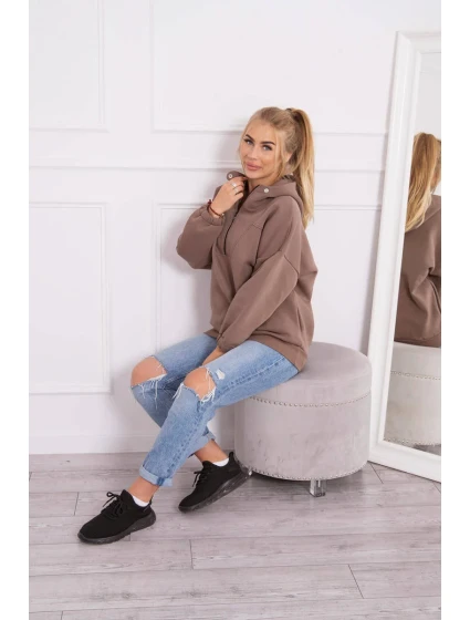 Mikina s kapucňou mocca