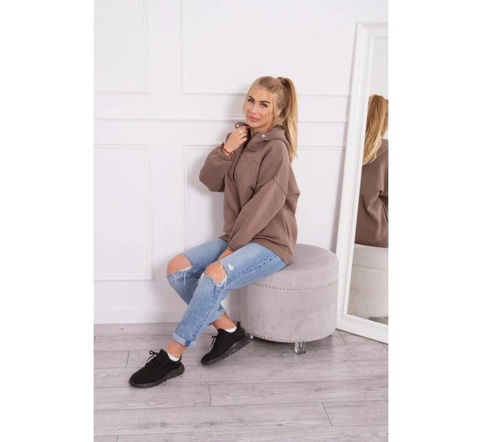 Mikina s kapucňou mocca