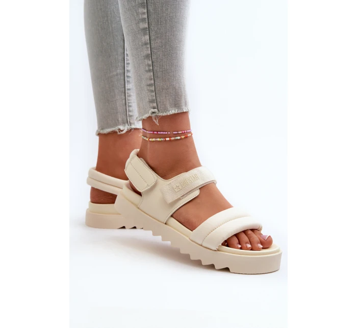 Dámské sandály na platformě Big Star model 21660784 béžové - Big Star Shoes Dámské sandály na platformě Big Star model 21660784 béžové - Big Star Shoes