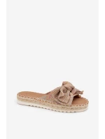 Klapki Damskie Na Platformie Z Plecionką I Kokardką Multikolor Alpireda Klapki Damskie Na Platformie Z Plecionką I Kokardką Multikolor Alpireda