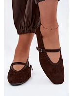 model 22091791 Eko semišové balerínky s páskem - Boto