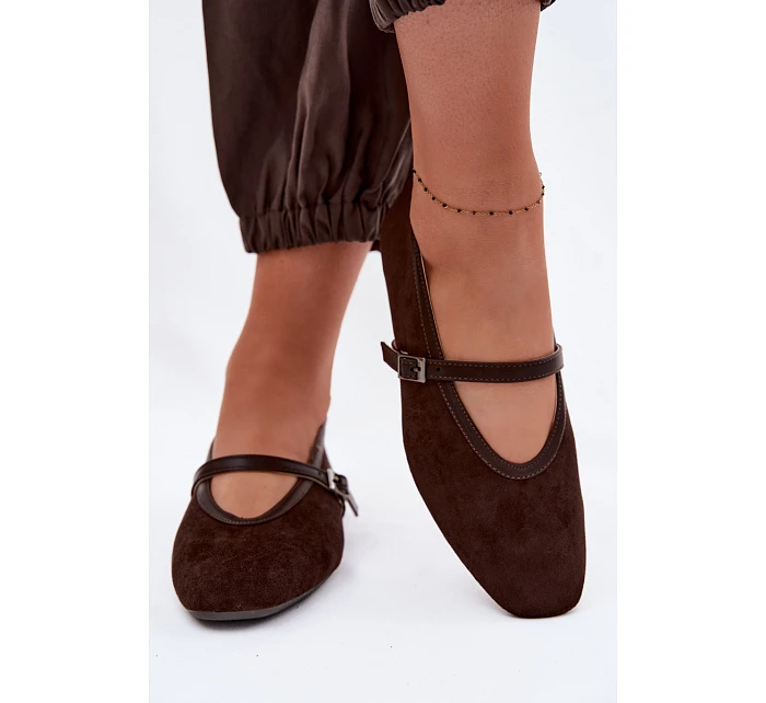model 22091791 Eko semišové balerínky s páskem - Boto