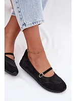 Športové baleríny s remienkom Black Charmy