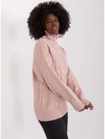 Sweter AT SW model 19341450 ciemny różowy - FPrice Sweter AT SW model 19341450 ciemny różowy - FPrice