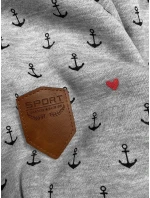 Dámska mikina (2304) sivá s potlačou -Goodlooking