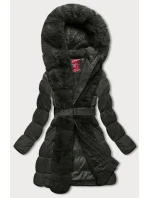 Dámska zimná bunda s kožušinou Army (2M-008)