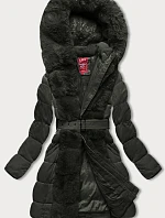 Dámska zimná bunda s kožušinou Army (2M-008)