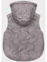 Dámska krátka vesta cappuccino s odnímateľnou kapucňou BH Forever (BH-2414BIG) Dámska krátka vesta cappuccino s odnímateľnou kapucňou BH Forever (BH-2414BIG)