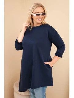 Dámská Plus Size z viskózy s volným střihem a dlouhým rukávem model 21808675 - K-Fashion