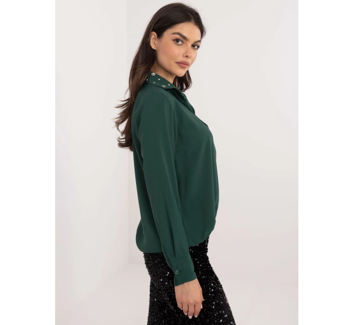 Košeľa DHJ KS 15260.96 tmavozelená