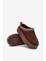 Detské/módne snežnice s výšivkou na platforme Jolisse - čokoláda Detské/módne snežnice s výšivkou na platforme Jolisse - čokoláda