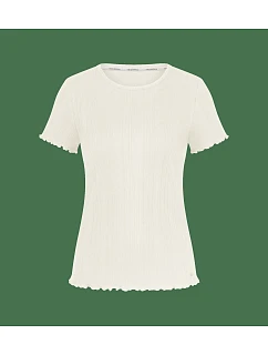 Univerzálny top s rebrovým vzorom SSL – Silk White – TRIUMPH Silk White – TRIUMPH