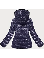Lesklá dámska zimná páperová bunda Dark Blue (b9583-3) Lesklá dámska zimná páperová bunda Dark Blue (b9583-3)
