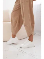 Bavlněný komplet halenka + kalhoty Velbloud Bavlněný komplet halenka + kalhoty Velbloud