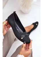 Siateczkowe Baleriny Z Kokardką Czarne Bianila Siateczkowe Baleriny Z Kokardką Czarne Bianila