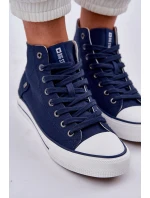 Dámské Vysoké Tenisky Big Star model 21683856 Tmavě Modré - Big Star Shoes