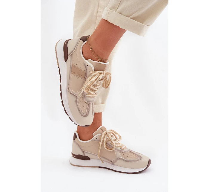 Dámské tenisky z eko kůže béžové Kelira