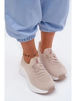 Materiálové Sportovní Boty Dámské Slip-On Kobbo 102425 Béžové