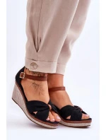 Dámské sandály na klínu Černá Daphne Dámské sandály na klínu Černá Daphne