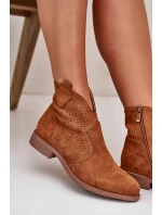 Dámske členkové topánky Acorn Flat Heeled Camel S.Barski Dámske členkové topánky Acorn Flat Heeled Camel S.Barski