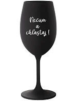 NEVONIŤ A NEHLADIŤ! - čierny pohár na víno 350 ml