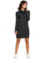 Dámske svetrové šaty BK010 - graphite - BE