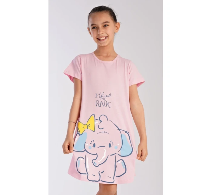 Dětská noční košile s krátkým rukávem model 18831580 - Vienetta Kids Dětská noční košile s krátkým rukávem model 18831580 - Vienetta Kids