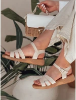 Dámské sandály na nízkém podpatku béžové Dstreet model 21985124 - FashionStreet