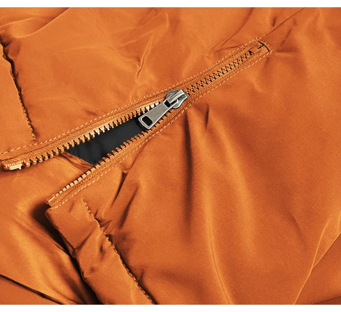 Oranžová dámska zimná bunda (CAN-588BIG)