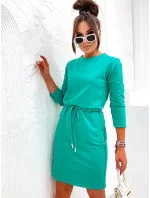 Dámské úpletové šaty v tyrkysové barvě model 19764055 - Moon Dámské úpletové šaty v tyrkysové barvě model 19764055 - Moon