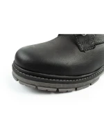 Wrangler Allan Mid pánske sobolie topánky elegantné kožené čierne