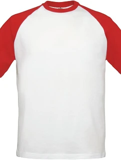 B&C Base-Ball Raglánové kontrastní tričko 01.0020 white/red