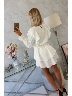 Šaty so zvislými volánmi ecru Šaty so zvislými volánmi ecru