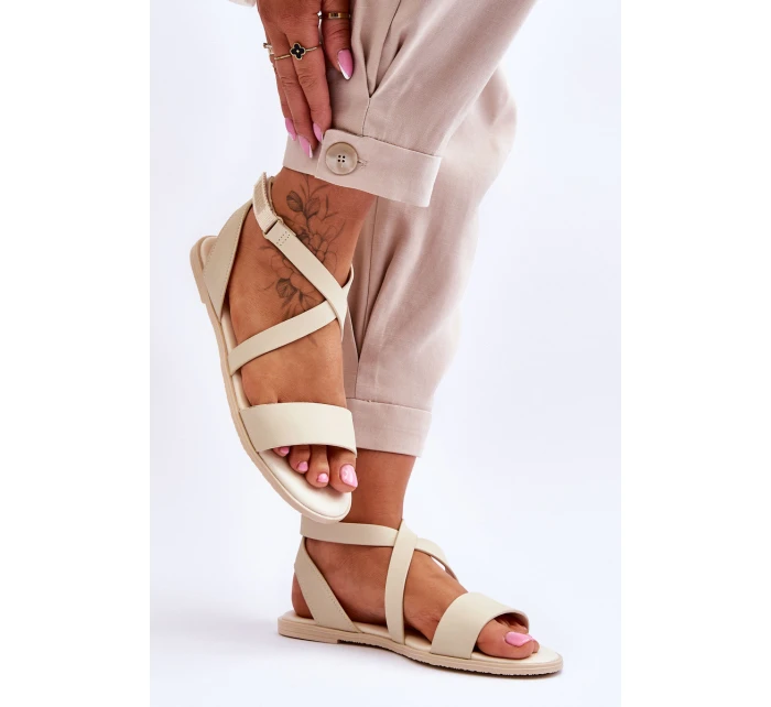 Kožené kotníkové sandály Big Star model 21618066 Béžová - Big Star Shoes