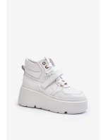 Bílé dámské kožené tenisky model 21652328 - Zazoo